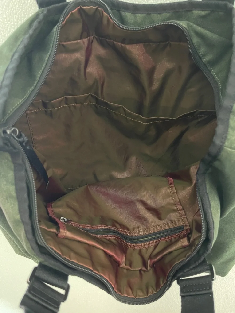 2/$40 Nike Olive Green Messenger Tote with Black Straps - Picture 6 of 10